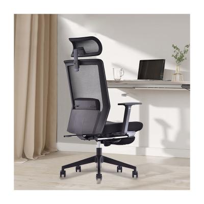 China (Height)Comfortable Adjustable Adjustable Lumbar Support With Footrest Lumbar Support Mesh Manager Ergonomic Office Executive Chair for sale