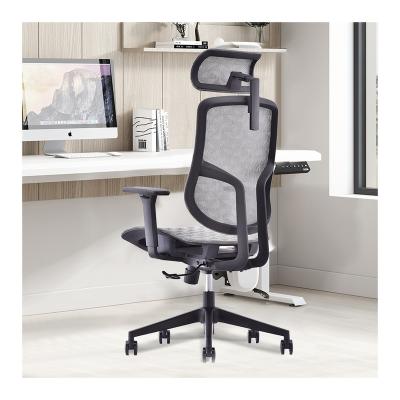 China Modern Luxury Comfortable Ergonomic Mesh Fabric Office Net (Height) Working Chair Adjustable With Headrest for sale