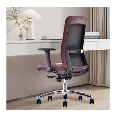 China Office Chair (Size) Faux Leather Single Brown Back Executive Ergonomic Comfortable Adjustable Most Popular Mid Modern Living Room for sale