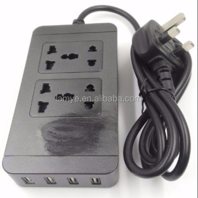 China Portable Universal 4USB Socket Outlet With 4 USB , Multi Socket 100% Pure Copper High Quality Socket for sale