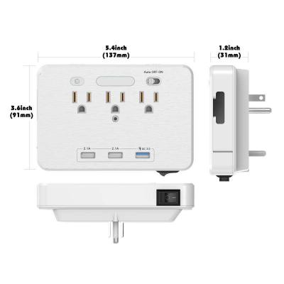 China Eco-friendly Multifunctional Electric Switch USB Wall Socket 38W Charger Quick Outlet With Bracket for sale