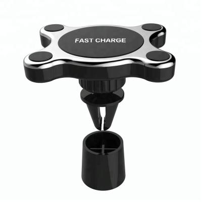 China Car Standard Wireless Charger Mount Car QI Charger QI Quick Charge 360 ​​Degree Rotation Magnetic Phone Holder for sale