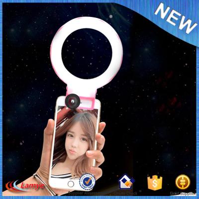 China All Smart Phones New Products Rechargeable Universal Brightness 48 LED Selfie Ring Light Adjustable Flash With Wide Angle Lens For Phones Tablet for sale