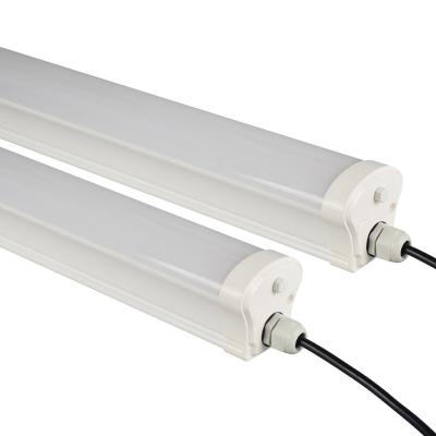 China Warehouse All IP65 0.6m 1.2m 1.5m LED Batten Plastic Waterproof 74*70MM Industrial Tri-proof Light 50w 40w for sale