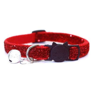 China New Viable Colorful Luxury Adjustable Detached Pet Safety Cat Collar With Bells for sale