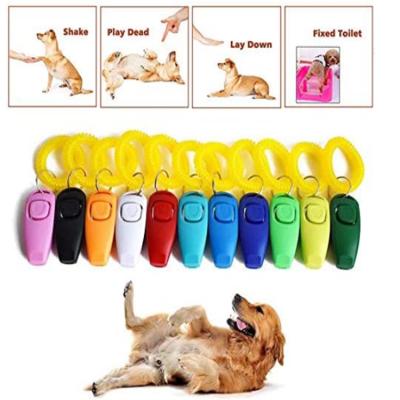 China Viable Function 2-in-1 Pet Training Clicker Whistle Dog Training Clicker Suitable for Pet Clicker for sale