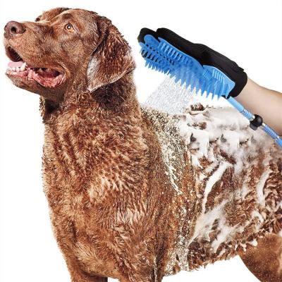 China Viable Adjustable Handheld Grooming Brush Shower Sprayer Massage Scrubber In-One Carry Pet Bathing Tool for sale