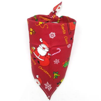 China Viable Wholesale High Quality 100% Christmas Cotton Triangle Dog Bandana for sale