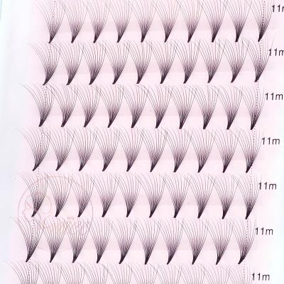 China OEM Good Quality Russian 10D Premade Loop Volume Fans Eyelash Extensions 11mm Eyelash Extension Premade Volume Fans for sale