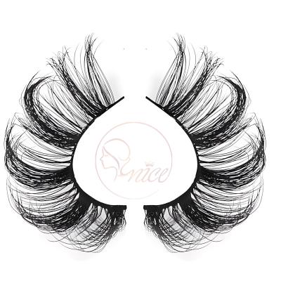 China Good Quality Russian Strip Lashes Faux Fluffy Tapered Mink Lashes, Volume Double Density Curl Eyelashes Lashes Bundle for sale