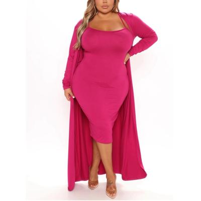 China Elegant logo color workable color OEM ODM plus size bodycon set winter dresses women lady for sale