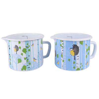 China Sublimation Vintage Sublimation Enamel Coffee Mug Viable Enamel Utensils Custom Camping Mug for sale