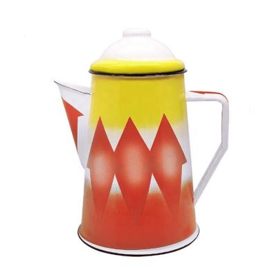 China Sustainable Teapot Porcelain Enamel Tea Kettle Hot And Cool Water Jug Pot Boiler Coffee Pot Water Kettle for sale