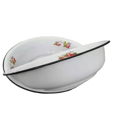 China Cheap Enamel Kitchen Hospital Use Round Enamel Wash Basin Kids Enamel Basin for sale