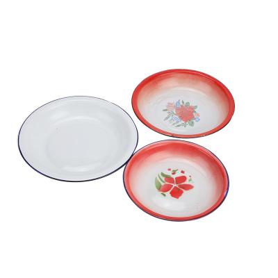 China Sustainable Hot-selling circular enameled plates of different sizes for sale