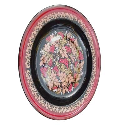 China Sustainable Enamel Dinner Platter With Food And Fruit Print 7.5 Inches for sale