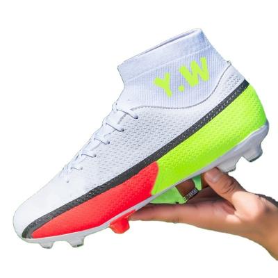 China Wear-resistant New High Top Soccer Shoes AG Nail Artificial Turf Broken Nail TF Training Football Shoes High Neck Retro Men Football Shoes for sale