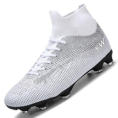 China Wear-resistant New Plus Size 49 High-top Leather Long Rubber Broken Nails Training Special Shoes Customized Soccer Shoes Football Boots Shoes for sale