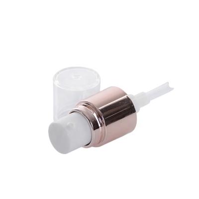 China Non Spill Factory Supply 13/415 Rose Gold Serum Pump Woman Use For Plastic Bottle for sale