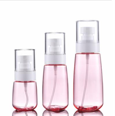 China BEAUTY PACKAGING Pink 30ml 80ml 100ml Spray Bottle Perfume PET Plastic Bottles for sale