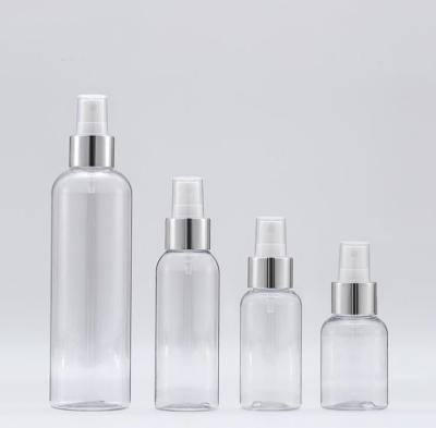 China BEAUTY PACKAGING 50ml 75ml 100ml 250ml Empty Transparent PET Spray Bottle With Pump for sale