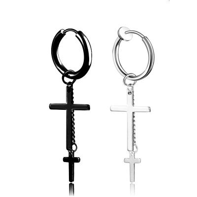 China Fashionable titanium steel men's earrings tassel chain earrings long chain tassel earrings luxury personality explosion long earrings for sale