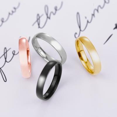 China TRENDY Fashion Gold Plated Simple Polishing 18K Stainless Steel Ring For Women for sale