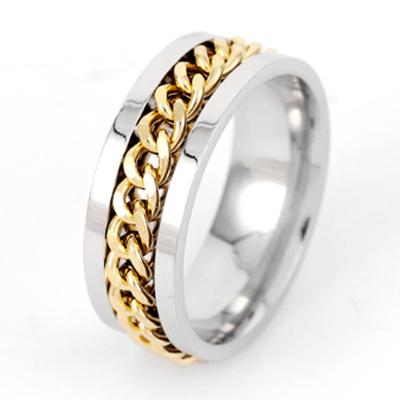 China Unisex Customization Ring Stainless Steel Titanium Steel Ring Can Rotate Chain And Beer Opening Decompression For Men And Women for sale