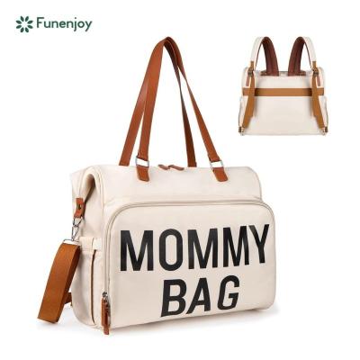 China Raincoat Customize Waterproof Multifunctional Tote Mommy Bag Set Large Capacity Mommy Bag Baby Diaper Bag for Hospital and Travel for sale