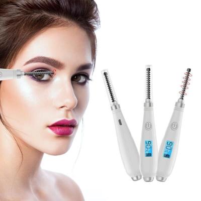 China HD LCD Display Screen Beauty Portable Electronic USB False Passionate Eyelash Curler for sale