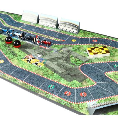 China Eco-friendly Material Custom Paper Car Racing Board Game for sale