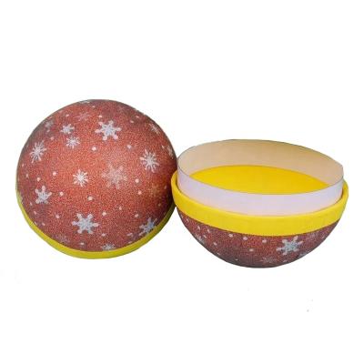 China Papercard Paper Pulp Christmas Snowflake Big Surprise Egg Box Interior With Candy for sale