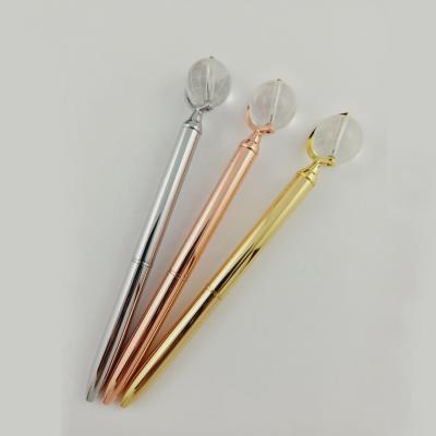 China Crystal Pen Rose Gold Earth Decoration Bling Crystal Ballpoint Pen for sale