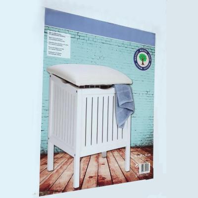 China Foldable Storage Stool With Fabric Cushion Pad Bench With Storage Box for sale