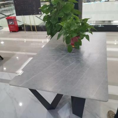 China Wholesale New Design Convertible Home Furniture Chipboard Stone Top Luxury Dining Table for sale