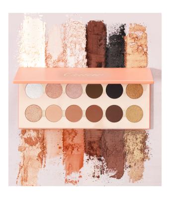 China OULAC Waterproof Skin To Peel Vegan High Cruelty SellCosmetics Top Dye Free 12 Shades Eyeshadow Palette With Matte Pearly Luster Color for sale