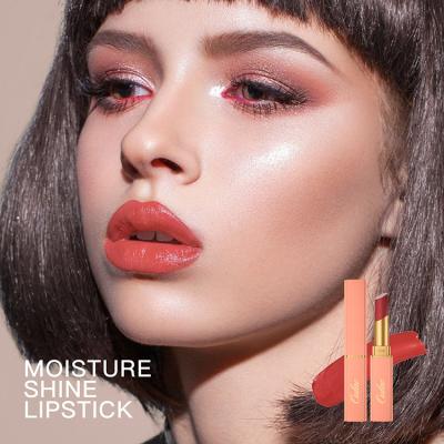 China Small MOQ stock color Oulac moisture shine luxury lipstick vegan romantic topselling high quality wholesale waterproof free sample for sale