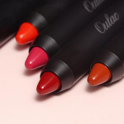 China OULAC Problack Makeup Artist Waterproof Lip Cosmetics Professional Lip Pencil Color Shine Lip Pencil for sale