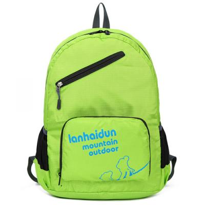 China foldable backpack green colorful school backpack wholesale backpacks for sale