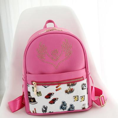 China PU leahter wholesale cheap price woman backpacks mochilas de moda tas punggung wanita for sale