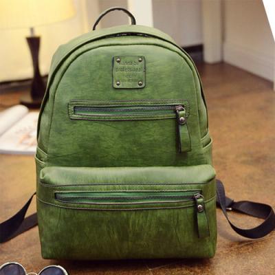 China PU Backpacks for college student custom green wholesale mochilas de moda tas ransel wanita for sale