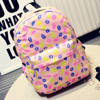 China pink lips canvas backpack messenger bags wholesale купить рюкзак mochilas por mayor for sale