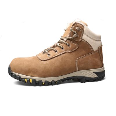 China Steel Toe Brown Steel Toe Chile / Nubuck Leather Market Safety Boots For South America Market for sale