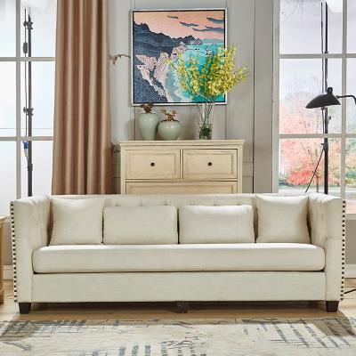 China Comfortable American Wood Fabric Sofa Set Modern Design Hotel Lobby Sofa for sale