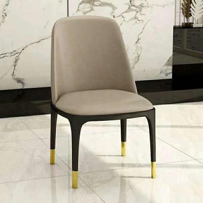 China Dining Chair Leather High Back PU Leather Dining Chair Cafe Chair Wood Chair for sale