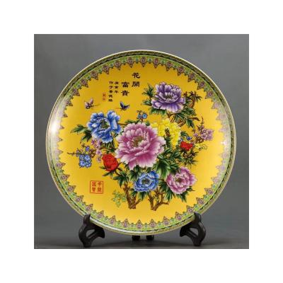 China Viable Custom Luxury Home Decoration Ceramic Porcelain Design Memorial Dishes for sale