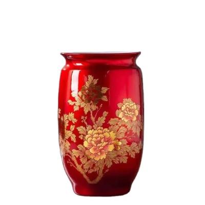 China Factory Contemporary Chinese Creative Flower Design Antique Large Ceramic Vase For Home Decor for sale