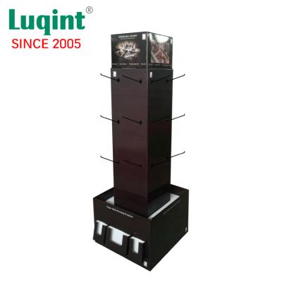 China Custom Pop Cardboard Display Stand Holder Paper Cardboard Hook Floor Display Stand 3021111202 for sale