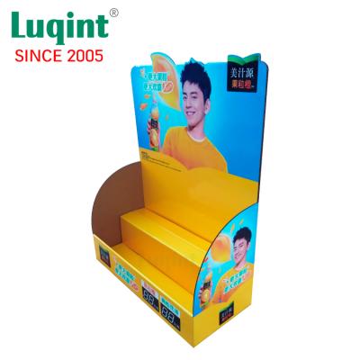 China Hot Sale Corrugated Beverage Cardboard Box Countertop Display Stand For Foods 3021110405 for sale