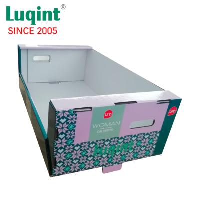 China custom design printing paper display box carton box PDQ for socks 3021110205 for sale